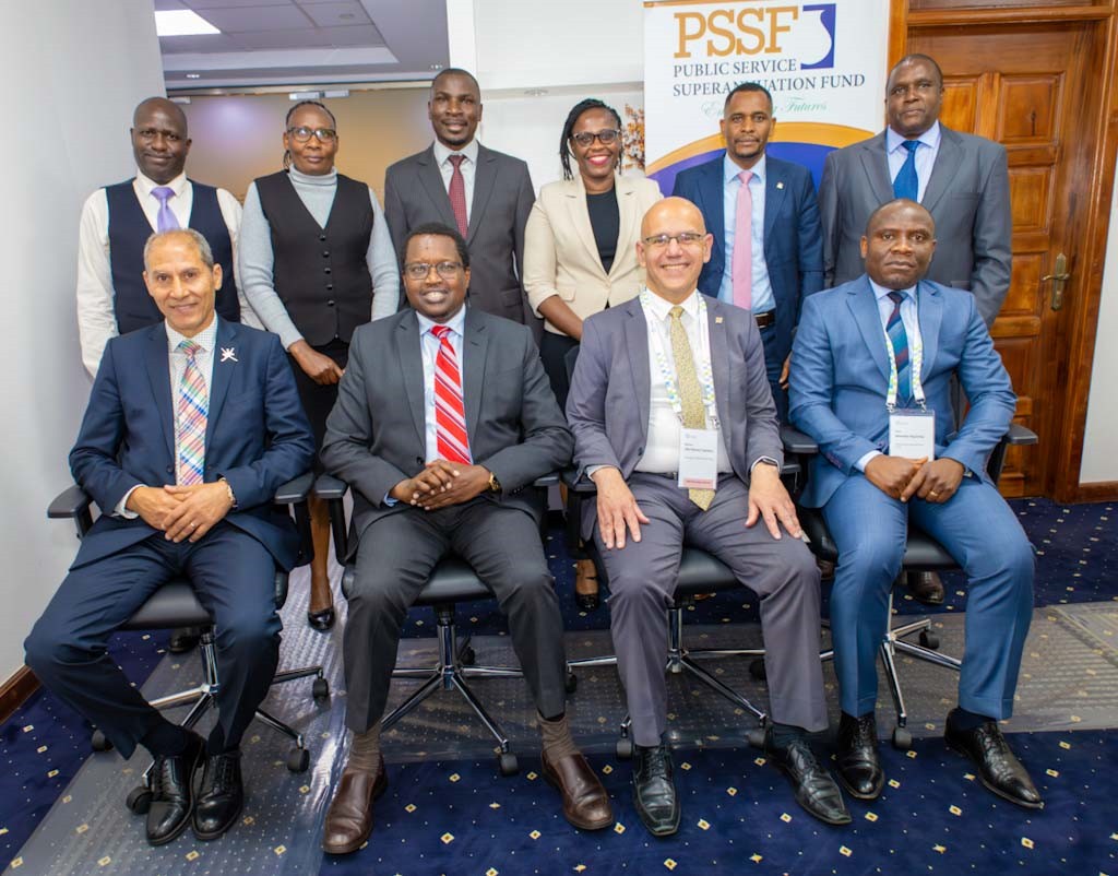 ISSA Officials and PSSF management team pose for a photo during the visit