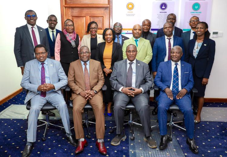 PSSF leadership and the Zambia’s Public Service Pensions Fund (PSPF) delegation pose for a photo